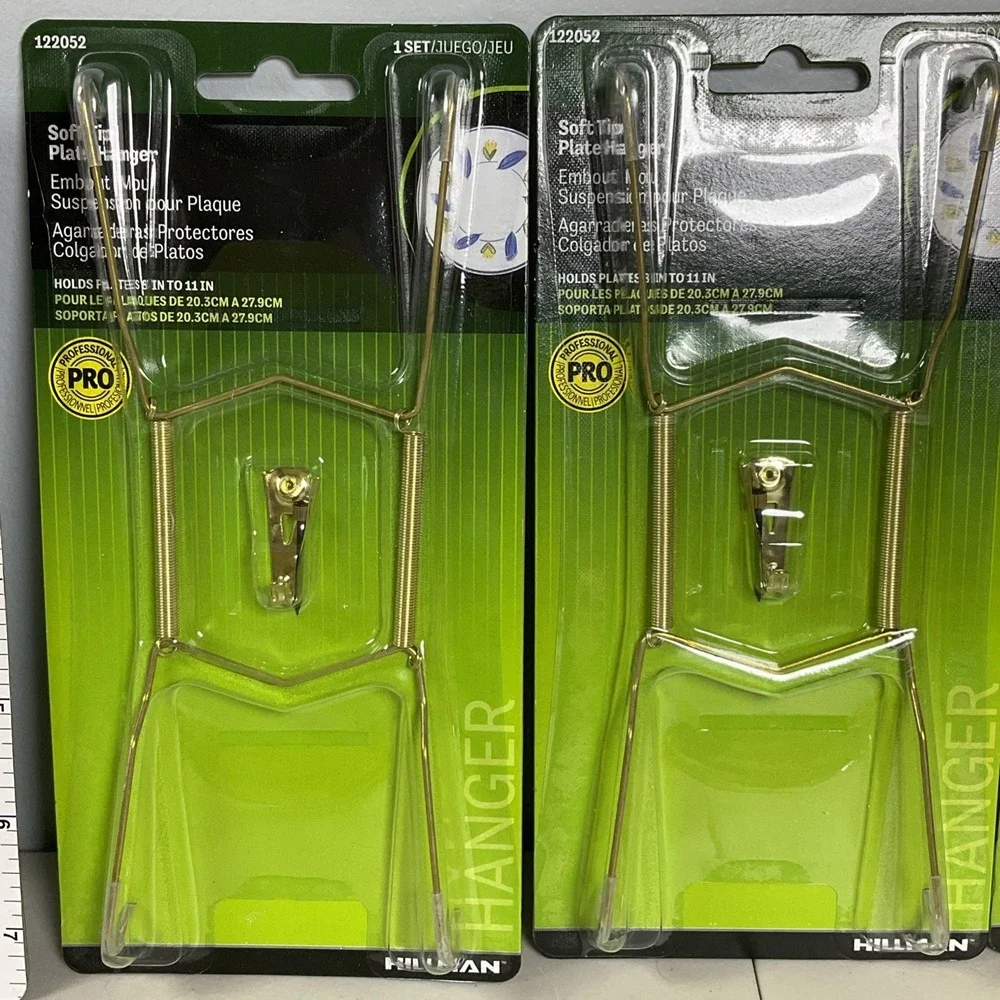 Hillman 122052 Plate Hanger, 8-11 Inch, Soft Tip Brass Lot Of 4 NEW‎